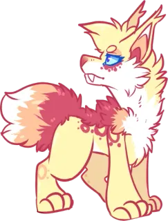👍 furry, animal, canine, cute, dog, illustration telegram sticker