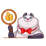 👍 Gấu trúc, Ngón tay cái hướng lên, Chấp thuận, Thích, Nhãn dán telegram sticker