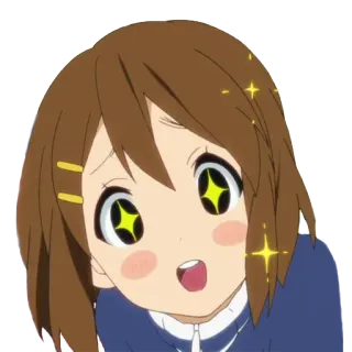✨ Yui Hirasawa K-On! Anime, Fofo, Brilhante, K-On, Yui Hirasawa telegram sticker