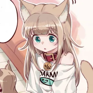 🧸 SAKAN Anime, Manga, Catgirl, Kawaii, Carino, Animale domestico whatsapp sticker
