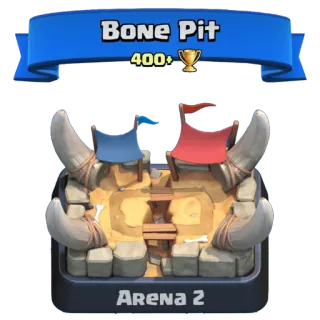 🔰 Bone Pit 400+ Arena 2 Foso de Huesos, Arena, Juego, Clash Royale whatsapp sticker