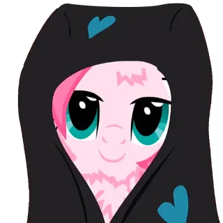 😘 pony, cartoon, animal, hoodie telegram sticker