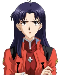 🙀 Misato Katsuragi Neon Genesis Evangelion anime, evangelion, misato, katsuragi telegram sticker