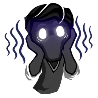 😱 impactado, asustado, vibración, miedo, oscuro, terror telegram sticker