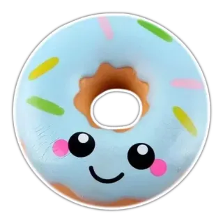 🍩 donut, dolce, dessert, cibo, golosità, codette, carino, cartone animato whatsapp sticker
