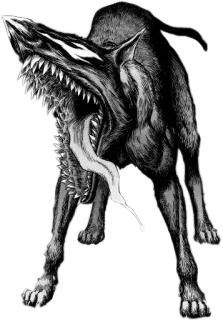 🐶 chó, quái vật, berserk, sinh vật, ảo mộng, anime telegram sticker