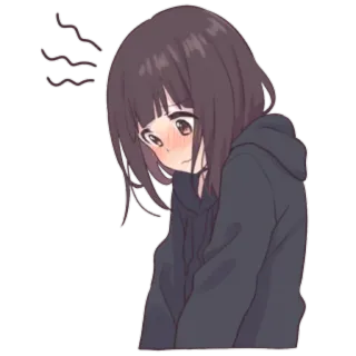 ☺️ Аниме, Девушка, Манга, Милый, Каваи telegram sticker