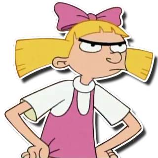 😠 Helga Pataki Hey Arnold! dessin animé, en colère, fille, télé, années 90 telegram sticker