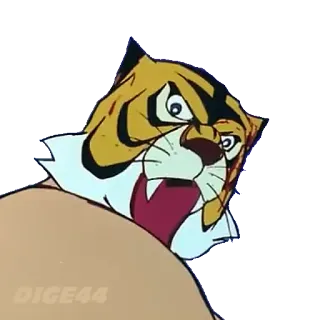 😳 tygrys, kreskówka, zwierzę, kot telegram sticker