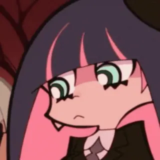 💗 Stocking Anarchy Panty & Stocking with Garterbelt Anime, Stocking Anarchy, Panty & Stocking, Cartoon, Charakter, Mädchen, pinke Haare telegram sticker