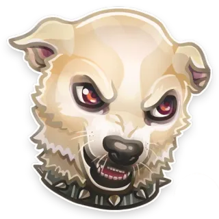 😡 cane, arrabbiato, animale, adesivo, collare, carino, animale domestico telegram sticker