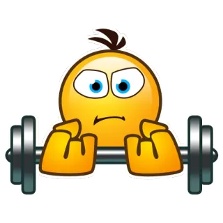 💪 emoji, weightlifting, exercise, fitness, sports, gym telegram sticker