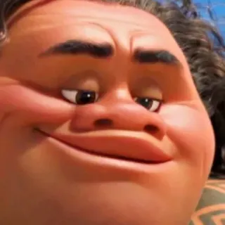 😐 Maui Moana dibujos animados, animación, Disney, Moana, Maui, personaje, expresión telegram sticker