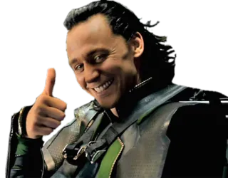👍 Loki Loki, Marvel, Pouce levé, Tom Hiddleston telegram sticker