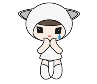 😢 Animé, Dessin animé, Pleurs, Triste, Personnage, Mignon telegram sticker