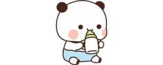 🍼 Panda, Bebê, Fofo, Desenho animado, Sticker telegram sticker