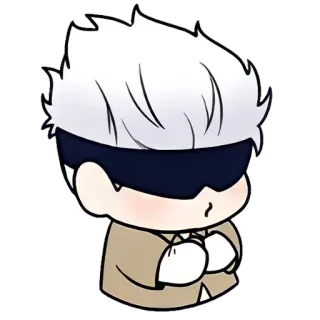😗 Gojo Satoru Jujutsu Kaisen Anime, Jujutsu Kaisen, Gojo Satoru, Chibi, Sticker telegram sticker