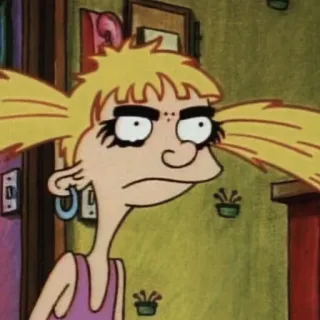 💪 Helga Pataki Hey Arnold! cartoon, 90s, character, nickelodeon, animation, girl telegram sticker