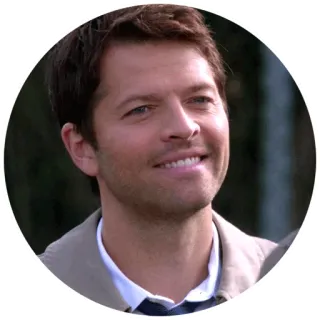 😊 Castiel Supernatural anioł, Misha Collins, Supernatural, serial TV, postać telegram sticker