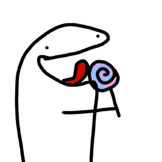 🍭 Lutscher, Strichmännchen, Cartoon, Süßigkeit, Bonbon telegram sticker