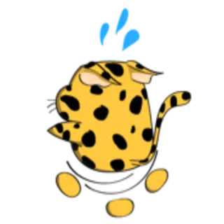 😥 stiker, kartun, binatang, keringat, emoji telegram sticker