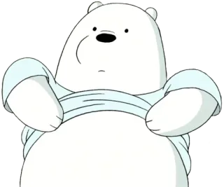 🏐 Ice Bear We Bare Bears Urso Polar, We Bare Bears, Desenho animado, Urso branco, Urso telegram sticker