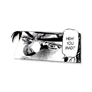 😏 HEH! YOU MAD? Anime, Manga, Visage, T'es fâché ?, Expression, Sticker whatsapp sticker