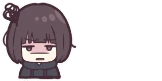 ❤️ animé, dessin animé, fille, fatiguée, ennuyée telegram sticker