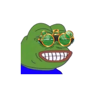 😂 Pepe the Frog Pepe, katak, meme, internet, lucu, kacamata whatsapp sticker