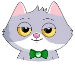 😌 แมว, การ์ตูน, สัตว์เลี้ยง, สัตว์, โบว์ไท telegram sticker