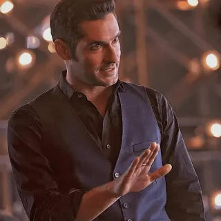 😕 Lucifer Morningstar Lucifer Lucifer, Lucifer Morningstar, Tom Ellis, Phim truyền hình, Quỷ dữ, Nhân vật, Netflix telegram sticker
