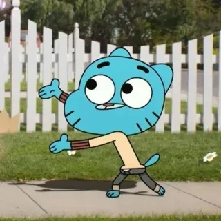 ❤️ Gumball Watterson The Amazing World of Gumball Cartoon, Animation, Gumball, The Amazing World of Gumball, Katze, Blau whatsapp sticker
