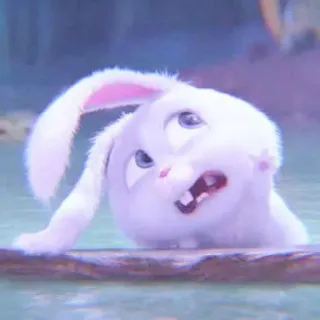 🐰 Snowball The Secret Life of Pets bunny, rabbit, animal, cartoon, cute, snowball, the secret life of pets whatsapp sticker