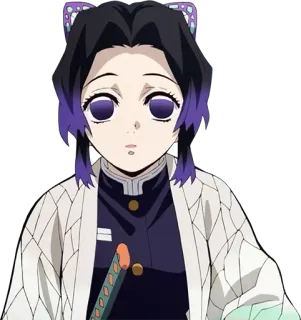 🙂 Shinobu Kocho Demon Slayer anime, demon slayer, shinobu kocho, character, woman, anime character telegram sticker