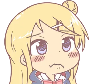 😢 Anime, Cartoon, Mädchen, Süß, Ausdruck, Frustration, Emotion telegram sticker