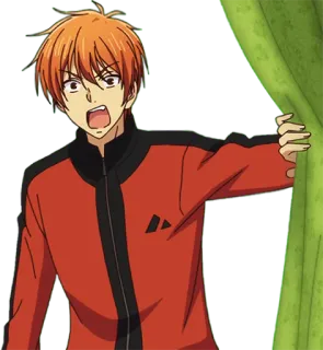 😧 Kyo Sohma Fruits Basket Anime, tóc cam, Kyo Sohma, Fruits Basket, nhân vật, manga telegram sticker