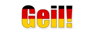 👍 Geil!!! niemiecki, slang, super, fajne, niesamowite, zabawne whatsapp sticker