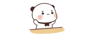🍼 panda, chorando, triste, lacrimoso, kawaii, desenho animado, adesivo telegram sticker
