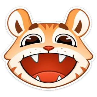 🐅 tiger, cartoon, animal, sticker, cute, funny, emoji telegram sticker