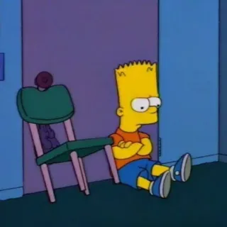 😑 Bart Simpson The Simpsons cartoon, Bart Simpson, The Simpsons, yellow, character, animated telegram sticker