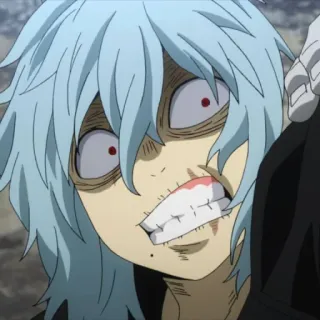 🧵 Tomura Shigaraki My Hero Academia アニメ, 悪役, 怒り, 死柄木 telegram sticker