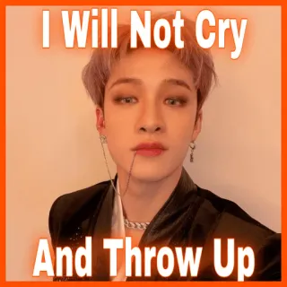 😭 I Will Not Cry
And Throw Up Meme, Kpop, Pleurs, Drôle, Émotionnel telegram sticker