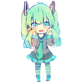 😄 Anime, Kawaii, Süß, Mädchen, Chibi, Manga telegram sticker