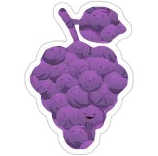 🍇 grapes, fruit, purple, sticker, food telegram sticker