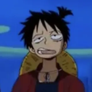 🤬 Monkey D. Luffy One Piece Аниме, Ван Пис, Манки Д. Луффи, Персонаж, Смешное лицо whatsapp sticker