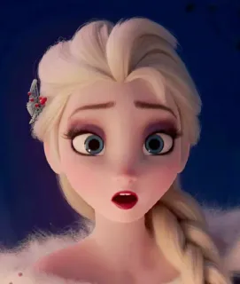 👾 Elsa Frozen Elsa, Frozen, Disney, Princesa, Reina de hielo, Personaje de dibujos animados telegram sticker