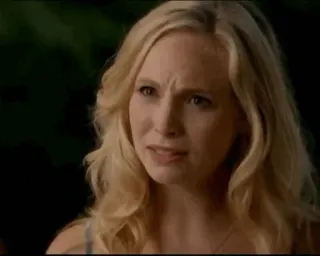 🦋 Caroline Forbes The Vampire Diaries 뱀파이어, 금발, 여자, 표정, 슬픈, 뱀파이어 다이어리 telegram sticker