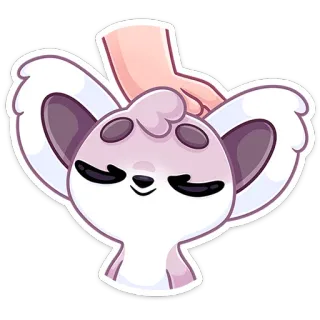 ☺️ słodki, zwierzę, zwierzę domowe, ręka, naklejka, lemur telegram sticker