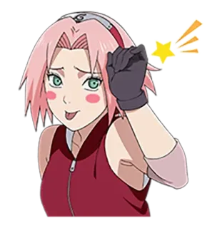 ⚡️ Sakura Haruno Naruto anime, sakura, naruto, manga, ninja, girl whatsapp sticker