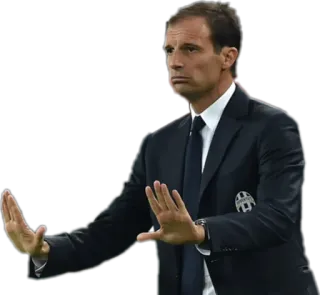 👐 allegri, football, soccer, manager, hands, italian telegram sticker
